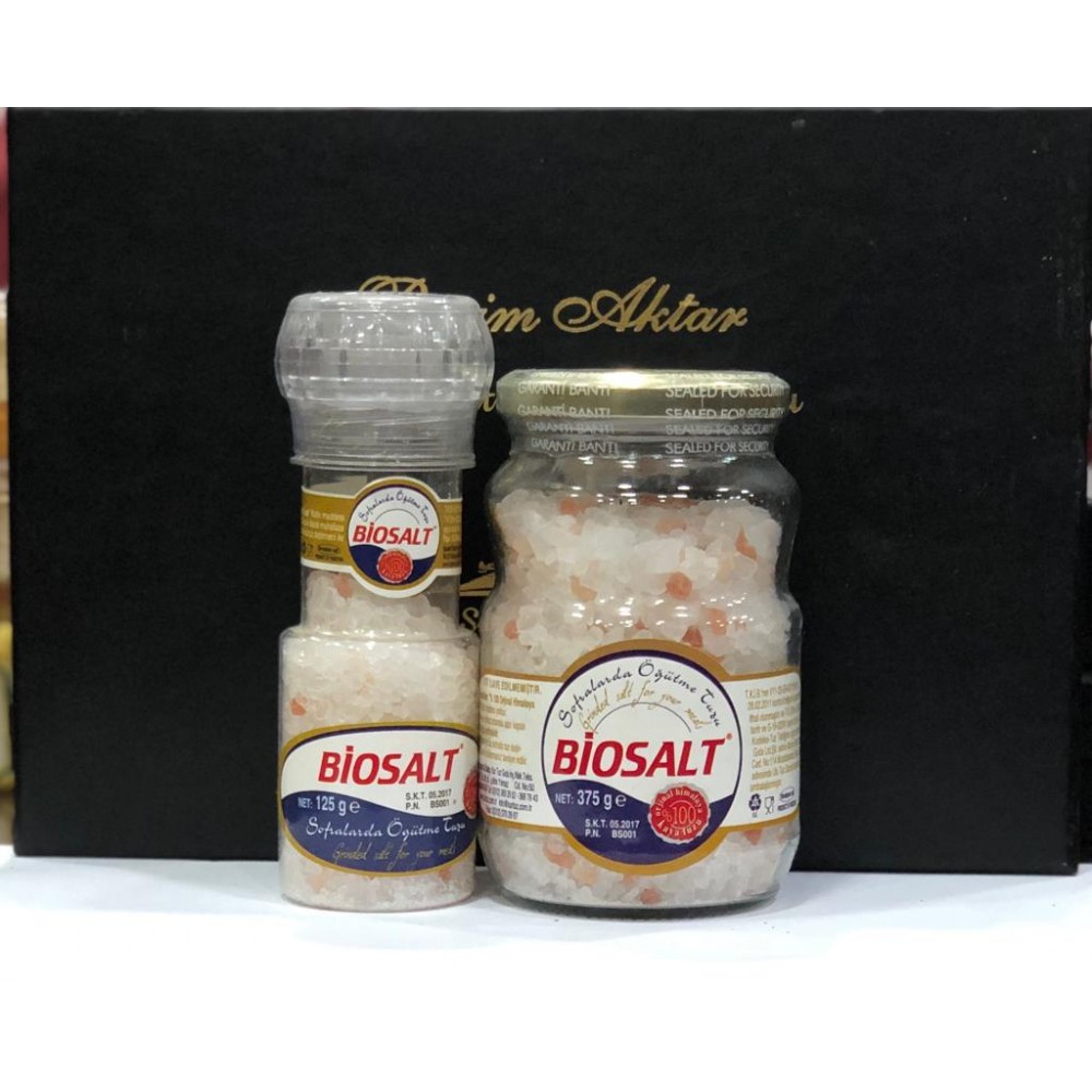 BİOSALT SET KAYA TOZU DEĞİRMEN KAPAKLI